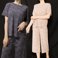 테라우드 여성용 보카시 쿨 반팔 파자마 상하의 2세트