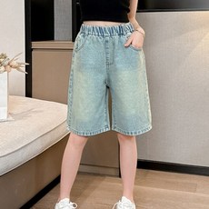 EYOUMONG 基本版型高腰水洗後口袋刺繡短褲 E6H205