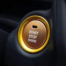 river fox 車用黏貼式啟動按鈕裝飾蓋, 1個, 金色