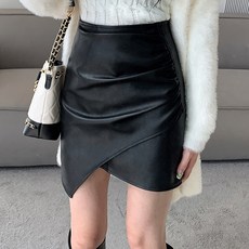 LUNA GIRL Stive 人造皮革迷你裙