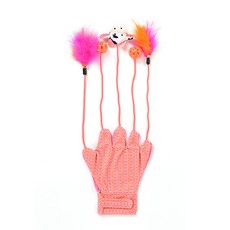 移動手套貓咪玩具, 粉色的, 1個
