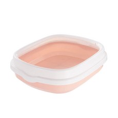 솔리드룸 심플 반밀폐형 고양이 화장실, 핑크, 1개