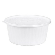 大成企業 高強度湯碗 中 2.7L + 蓋子組 白色, 50套