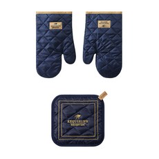 ANTS 隔熱墊 +隔熱手套, 藍色, 1套