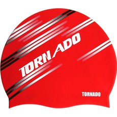 TORNADO SPORTS 設計款矽膠泳帽 TC1941, 紅色, 1個