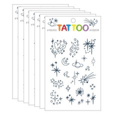 Petit 迷你紋身貼紙 TS009, 流星, 7個