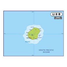 Map.Come 地形塗層瑙魯地圖 110 x 78cm, 1個