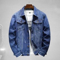 男士水洗刮痕牛仔夾克 YX158