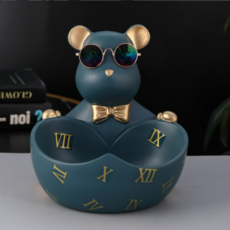 제이유엔비아이 베어 악세서리 소품 차키 보관함, 블루