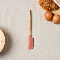 Modern House L 木柄矽膠迷你果醬匙, 磚紅色, 1個