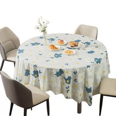 Maket Gamseong Modern At一次性PEVA防水桌布 花朵 180*180cm, 5個, 1入