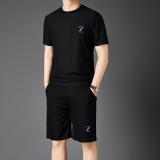 JTL 男款 Z 休閒短袖 + 短褲運動套裝