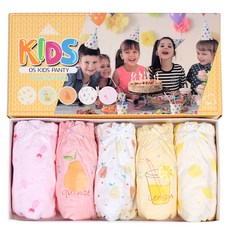 CHARACTOPIA 女童用水果汽水三角內褲5件組