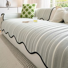 G&Y 涼爽線條圖案波浪防滑沙發墊