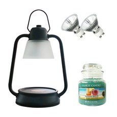 Candle Warmers Yankee Candle + Beacon 迷你融蠟燈 + 燈泡 2入, 黑色(融蠟燈), 巴哈馬微風(蠟燭)