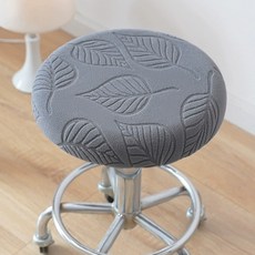 알럽홈 나뭇잎 디자인 원형 스툴 커버 L261-0112FR, TYPE 2, 2개
