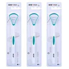 YKELIN 彩線刮舌器清潔劑綠色, 3個