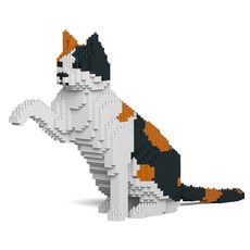 JEKCA 三色貓 優質貓咪積木, 2 伸手的三色貓