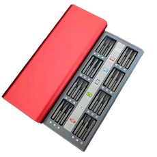 닥터리빙스토어 초정밀 다용도 스크루 드라이버 세트 레드, 1세트, 드라이버 49p + 알루미늄 수납함