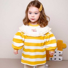 mollimelli 女童款條紋拉絨連身裙