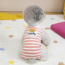 PASTEL PET 寵物幸運熊術後服, 1個, 粉紅色