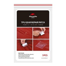 Naturehike 挪客 TPU修補片 Q-9B NH19PJ086 7 x 7cm 透明 3入裝 修補工具, 1包
