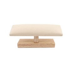 Dijikon木質支架飾品手鍊收納盒 超細纖維 象牙白 200*60*185mm, 2個