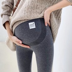 Elsso 女款孕婦彈性鬆緊帶刷毛內搭褲