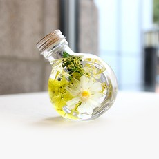 THE VOM 浮游花永生花氣氛燈, 百日菊(白色)