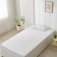 듀라룸 침대 냉감 밴딩 쿨 매트 + 쿨 베개 커버 세트, 화이트, 쿨매트+쿨베개 세트