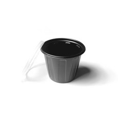 加蓋醬杯 HG-211 黑色 S號 75mm, 1個, 1500入