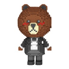 PINGZHIXING Marry Me 熊 大型奈米積木 8836-1pzx, 混合色, 1個