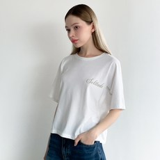 VAN AKE 女性開衩線條印花短袖T恤