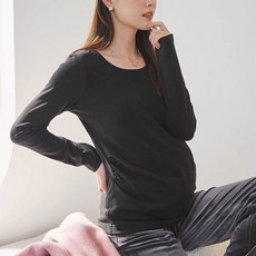 알로데 옆셔링 베이직 임부 티셔츠 04 라운드