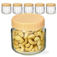 미르코리아 실리콘링 플라스틱 뚜껑 유리병 원형 옐로우 SG210, 6개, 150ml
