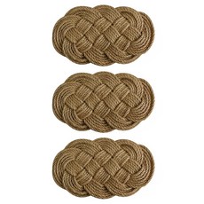 Market A 繩編餐墊杯墊 3入組, 棕色