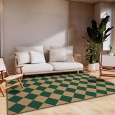 LEEJUNG 家居棋盤格紋防滑地墊