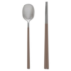 KOSTICK JTABLE 韓國製 優質316不鏽鋼 The Dalcom 餐具組, 1套, 湯匙 + 筷子, 棕色