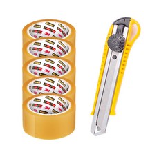 deLi 3M盒膠帶5P X PP切割機Carl大型套件3650-5-2044, 1套, 棕色的