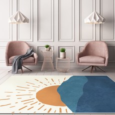 LEEJUNG 盛開日落藝術地毯