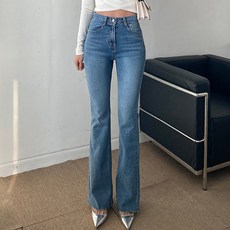 슈가펀 여성용 엘라니 스판 부츠컷 데님 팬츠