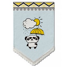 알럽홈 애니멀 캐릭터 벨크로 플래그 커튼