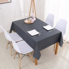 민스리빙 모던 린넨 방수 식탁보, 진그레이, 2인(90 x 130 cm), 1개