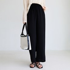 모이르벨라 여성용 루에 밴딩 와이드 롱 팬츠 P24SS2-A0413