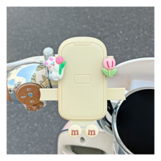 KODACHIEF 노련한 자전거 휴대폰 거치대 튤립토끼 11.5 x 10.5 cm, 혼합색상, 1개