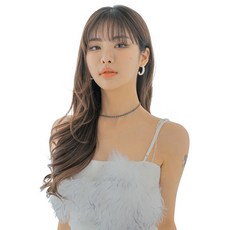 여자 형상기억인모 붙임머리 헤어피스가발 레이어 글램 루즈 웨이브 형상기억인모, 1개, 내츄럴브라운