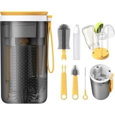 Nawaagi 便攜式嬰兒奶瓶晾乾架 7款組, 黃色