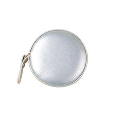 Goodprap 圓形皮革迷你捲尺 銀色, 1個, 100cm