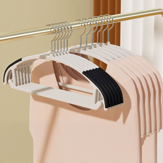 일상포인트 늘어남방지 어깨뿔방지 라운드 논슬립 옷걸이, 블랙, 30개