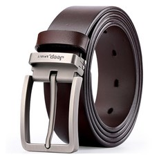 JEEP SPIRIT 休閒天然牛皮腰帶附專用盒套組